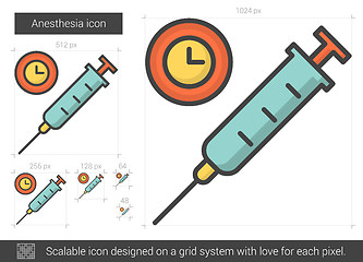 Image showing Anesthesia line icon.