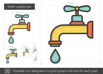 Image showing Water supply line icon.