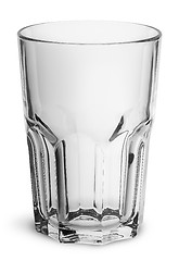 Image showing Empty faceted glass top view