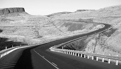 Image showing Eastern Washington Desert Highway Lyons Ferry Road