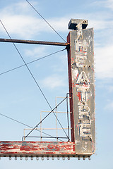 Image showing Old Small Town Theatre Sign Out of Business Vintage Shop