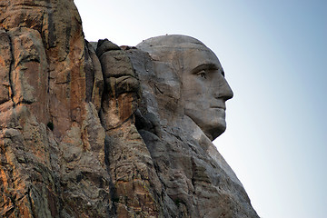 Image showing George Washington Progile Granite Rock Mount Rushmore South Dako