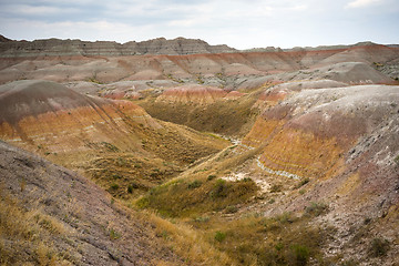 Image showing Geology Rock Formations Badlands National Park South Dakota