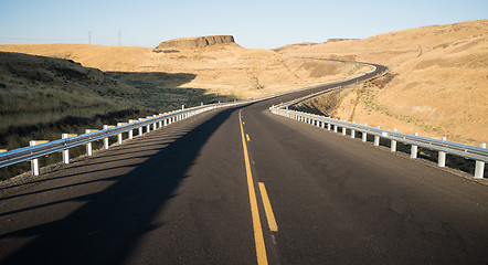 Image showing Eastern Washington Desert Highway Lyons Ferry Road