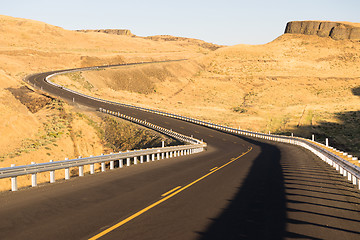 Image showing Eastern Washington Desert Highway Lyons Ferry Road