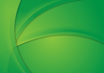 Image showing Abstract bright green corporate wavy background