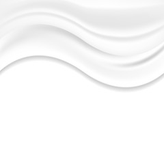 Image showing White pearl wavy silk abstract background