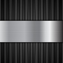 Image showing Abstract tech metallic dark background
