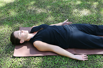 Image showing Meditating