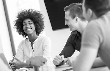 Image showing Young team at work