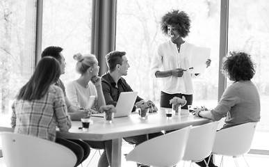 Image showing Young team at work