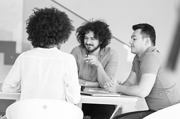 Image showing Young team at work