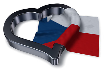 Image showing  flag of the czech republic and heart symbol - 3d rendering