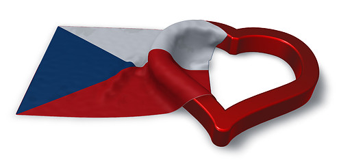 Image showing  flag of the czech republic and heart symbol - 3d rendering