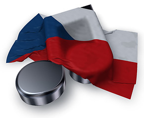 Image showing music note symbol symbol and czech flag - 3d rendering