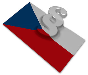 Image showing paragraph symbol and flag of the Czech Republic - 3d rendering