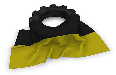 Image showing gear wheel and flag of Baden-W?rttemberg - 3d rendering