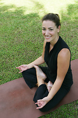 Image showing Yoga in the park.