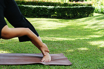 Image showing Yoga in the park