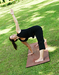 Image showing Yoga in the park.