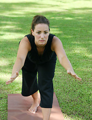 Image showing Yoga in the park.