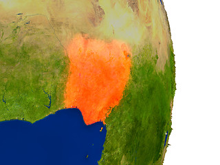 Image showing Nigeria on Earth