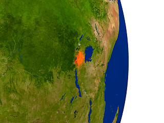 Image showing Rwanda on Earth