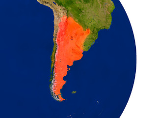 Image showing Argentina on Earth