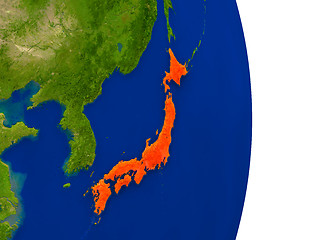 Image showing Japan on Earth