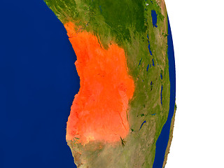 Image showing Angola on Earth