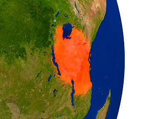 Image showing Tanzania on Earth