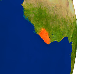 Image showing Liberia on Earth