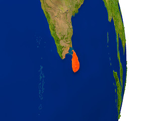 Image showing Sri Lanka on Earth