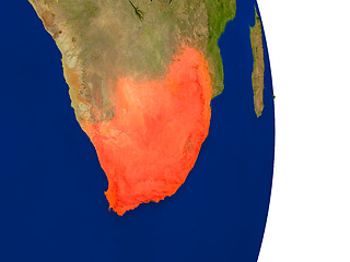 Image showing South Africa on Earth