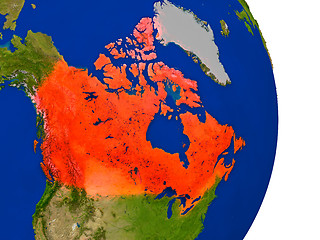 Image showing Canada on Earth