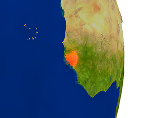 Image showing Guinea-Bissau on Earth