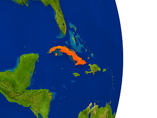 Image showing Cuba on Earth