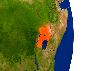 Image showing Uganda on Earth