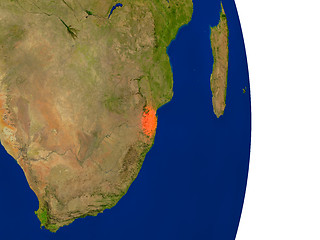 Image showing Swaziland on Earth