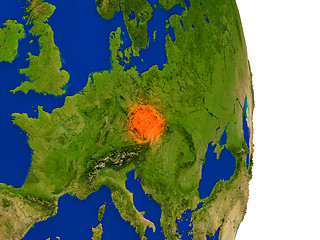 Image showing Czech republic on Earth