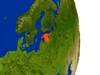 Image showing Estonia on Earth