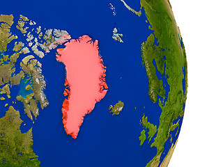 Image showing Greenland on Earth