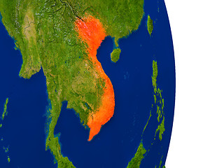 Image showing Vietnam on Earth