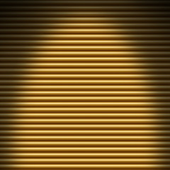 Image showing Horizontal gold tube background lit from overhead