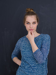 Image showing young woman isolated on grey background