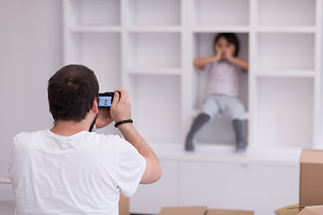 Image showing Photoshooting with kid model