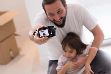 Image showing selfie father and son