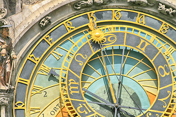 Image showing detail of old Prague clock