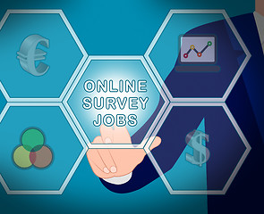 Image showing Online Surveys Jobs Displays Internet Survey 3d Illustration