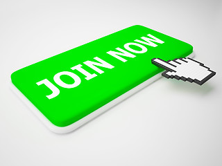 Image showing Join Now Key Means Admission 3d Rendering